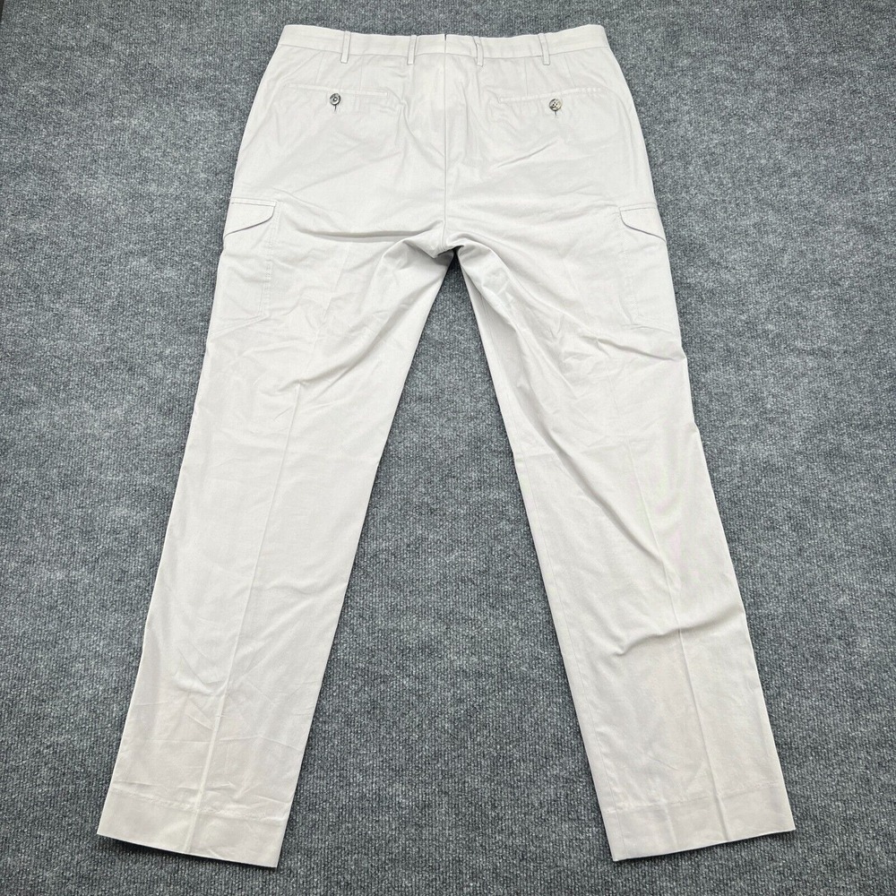GTA Pants Men's 34x30 Slim Fit Solid Cotton Flat Front Chinos - Picture 10 of 13